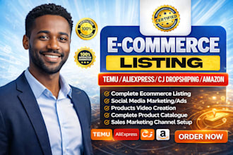 upload optimize manage ebay amazon temu dropshipping store product listing