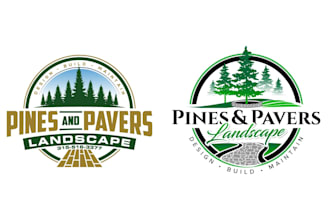 design a professional pine tree logo with free vector files