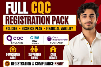 prepare cqc registration documents, policies and statement financial viability