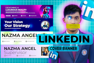 design premium and professional linkedin banner