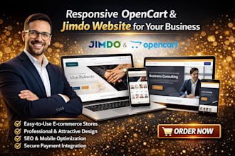 develop jimdo opencart webnode wix ecommerce products website page store design