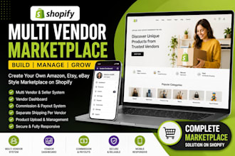 design shopify multi vendor ecommerce marketplace website