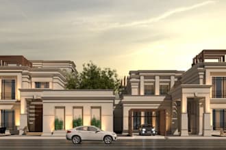 rebuild neoclassic villa, modern classic facade,inner room furniture decor,revit
