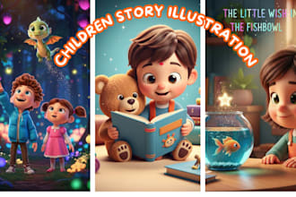 design children story book illustration kid story book picture book illustration