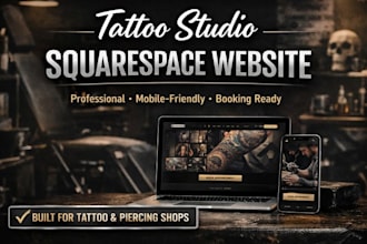 build squarespace tattoo studio website body art website piercing  website