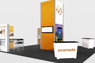 design print ready event backdrop and trade show booth graphics