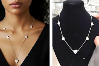 create realistic jewelry mockups necklace earring clothing bracelet on ai models