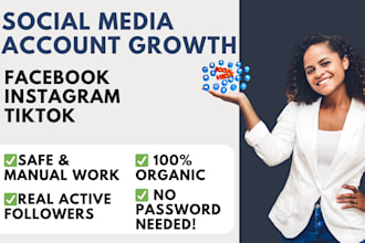 professionally increase social media followers through organic promotion