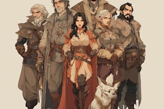 do a dnd character or dnd party art