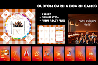 design a custom card game or board game with print ready files