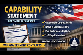 write a government contract capability statement for your business