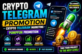 crypto telegram promotion, crypto telegram marketing, pumpfun promotion