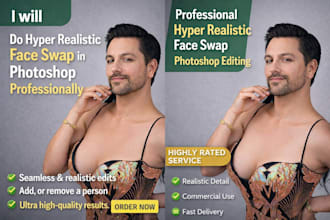 do face swap hyper realistic photoshop edit