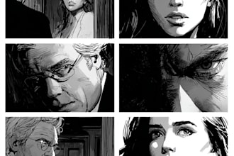 do comics book pages, storyboards, illustrations