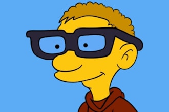 draw you as a yellow cartoon simpsons style character