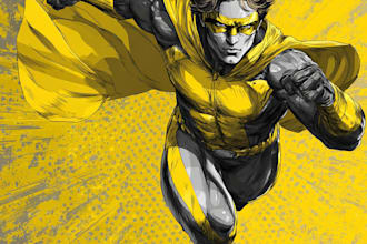 create scifi, fantasy, superhero character design