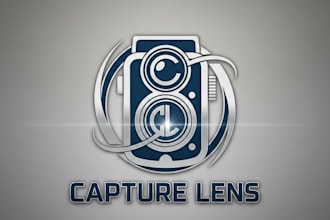 design a creative and professional camera logo for your brand