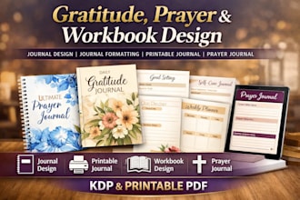 do journal design gratitude prayer amazon kdp digital journal pdf planner