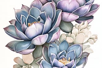 draw botanical illustration of flower