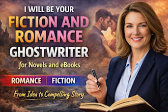 be your fiction and romance ghostwriter for novels and ebooks