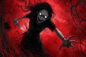 design an horror illustration