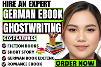be your german ghostwriter book fiction romance book fantasy novel writing