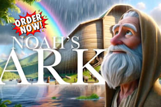 create 3d pixar style cartoon animation for kids bible stories