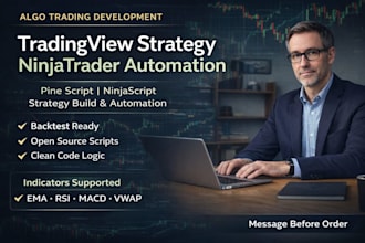build pinescript tradingview strategy, automate ninjatrader strategy