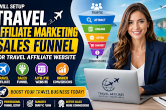 setup travel affiliate marketing sales funnel for travel affiliate website