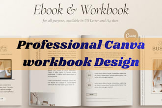 design custom editable canva workbook layout