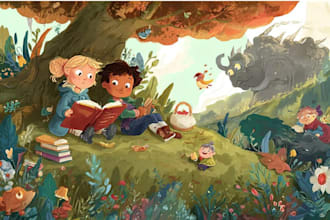 christian children story book illustration children kids story book illustration