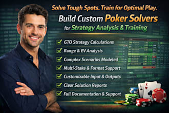 build advanced poker solvers for strategy analysis and training using gto logic