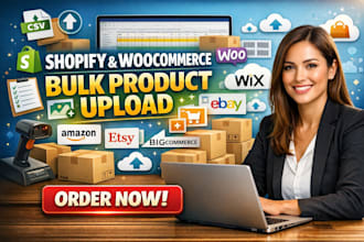 do shopify and woocommerce bulk product upload, product listing