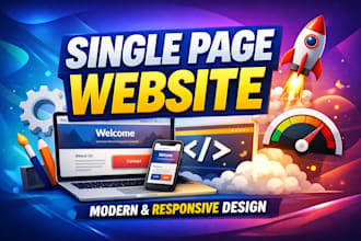 design wordpress single page website or one page website