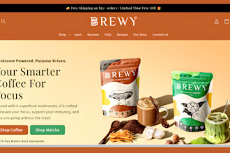 build private label coffee shopify store coffee webiste matcha store beverage