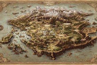 draw a professional top down fantasy map for you