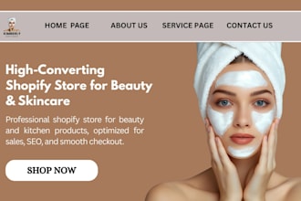 build beauty shopify store beauty website skincare store beauty skincare website
