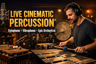 record improvised xylophone, vibraphone  epic orchestral percussion