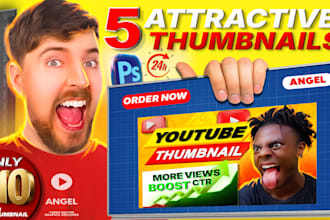 professionally design CTR boosting youtube thumbnail