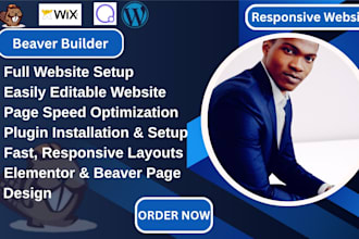 design redesign wordpress website, beaver builder, elementor