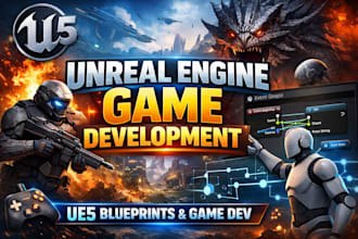do unreal engine game development, develop unreal engine game, ue5 blueprints