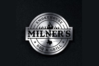 design motif stainless steel backyard bbq pit master logo