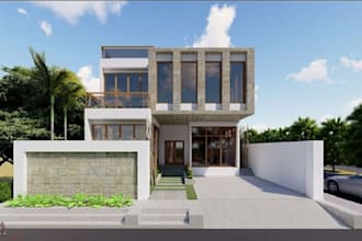 design a realistic exterior facade for your house