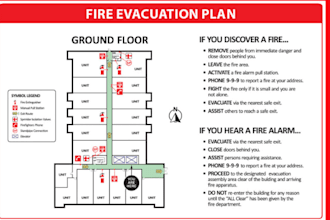 design a custom fire emergency evacuation plan, diagram fire escape plan