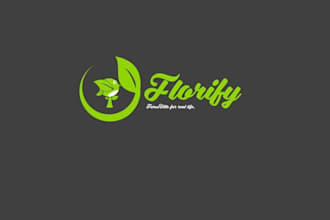 design app care plants flowers logo