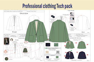 design professional clothing tech pack