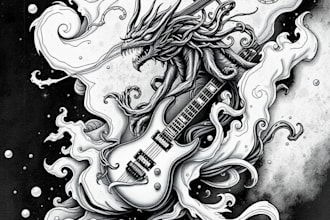 stoner rock, heavy metal, psychedelic art