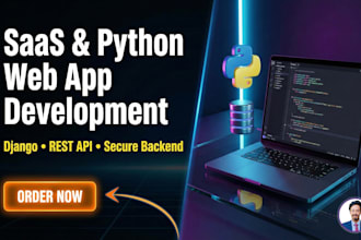 build ai integrated saas website with python django web app and API integration