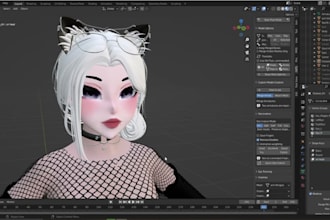 model and rig vtuber and vrchat characters in blender, maya, cc5