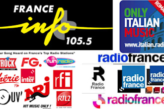 play and promote your song or ads on france radio live